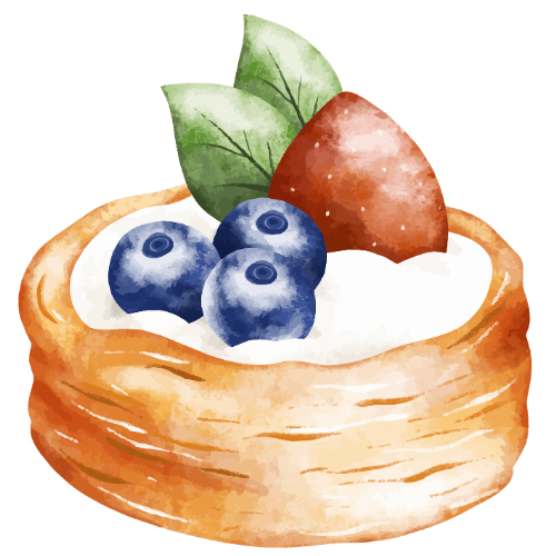 Pannkakor med grädde och bär